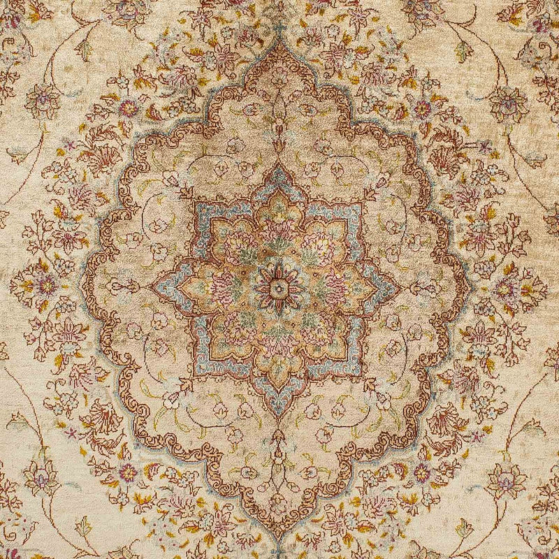 Zijden tapijt - Ghom Silk - Premium - 188 x 130 cm - beige