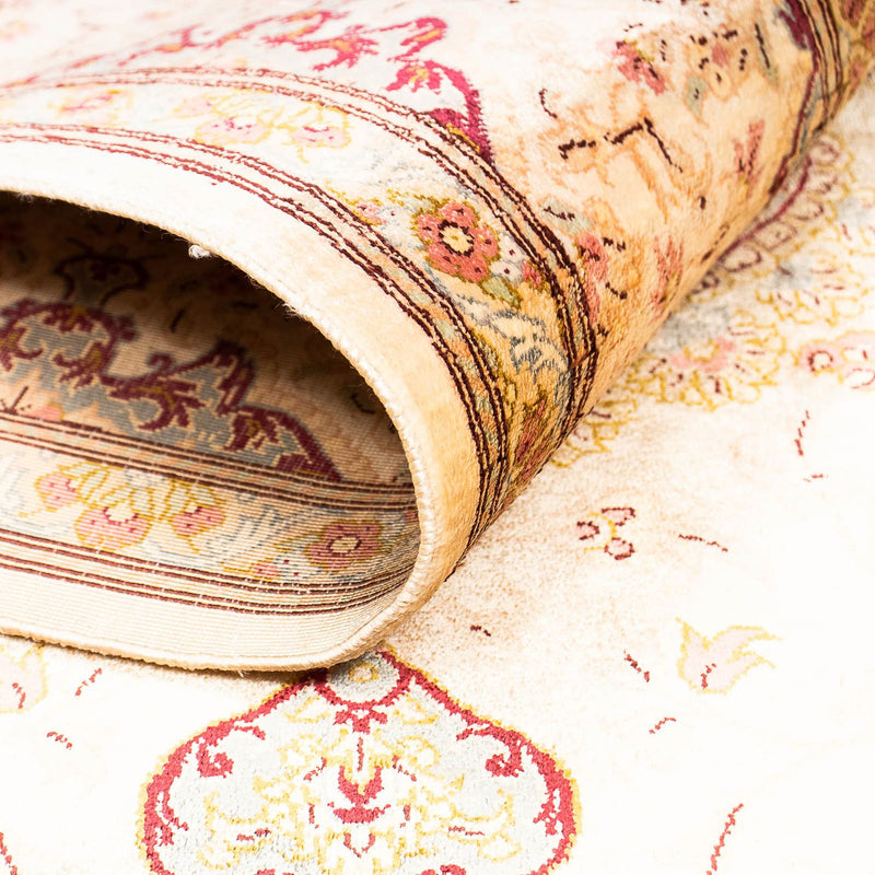 Zijden tapijt - Ghom Silk - Premium - 197 x 131 cm - beige