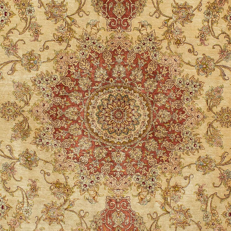 Zijden tapijt - Ghom Silk - Premium - 210 x 130 cm - beige