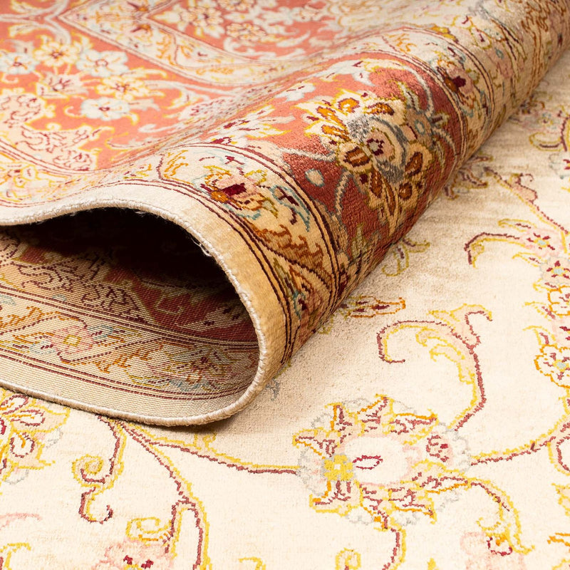 Zijden tapijt - Ghom Silk - Premium - 210 x 130 cm - beige