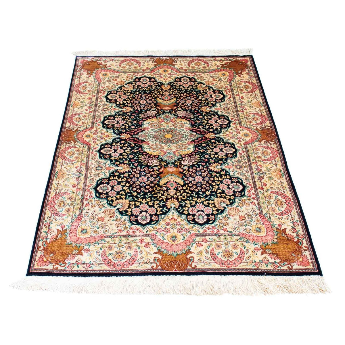 Perzisch tapijt - Ghom - 130 x 81 cm - beige