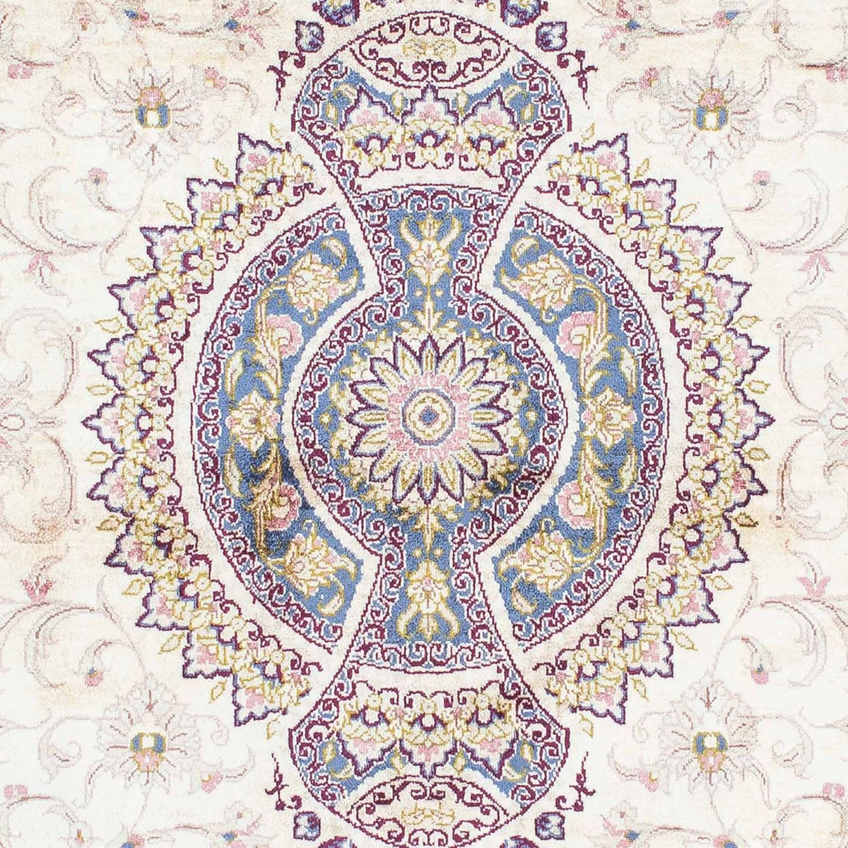 Perzisch tapijt - Ghom - 143 x 100 cm - beige