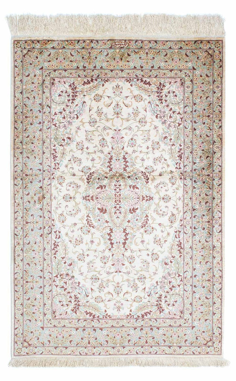 Perzisch tapijt - Ghom - 147 x 98 cm - beige