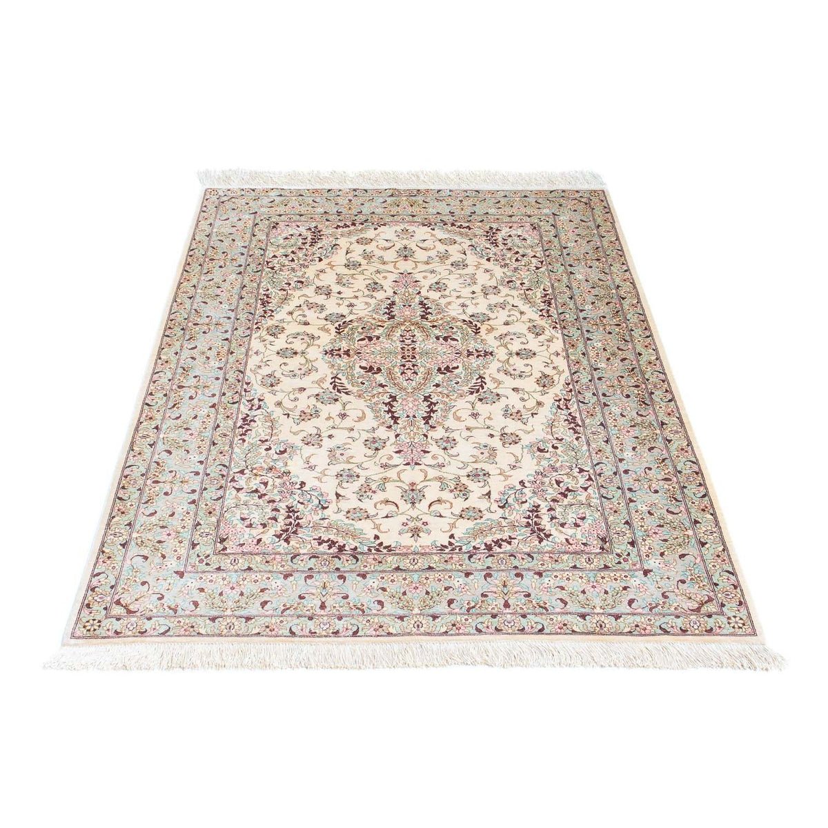 Perzisch tapijt - Ghom - 147 x 98 cm - beige