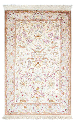 Perzisch tapijt - Ghom - 155 x 95 cm - beige