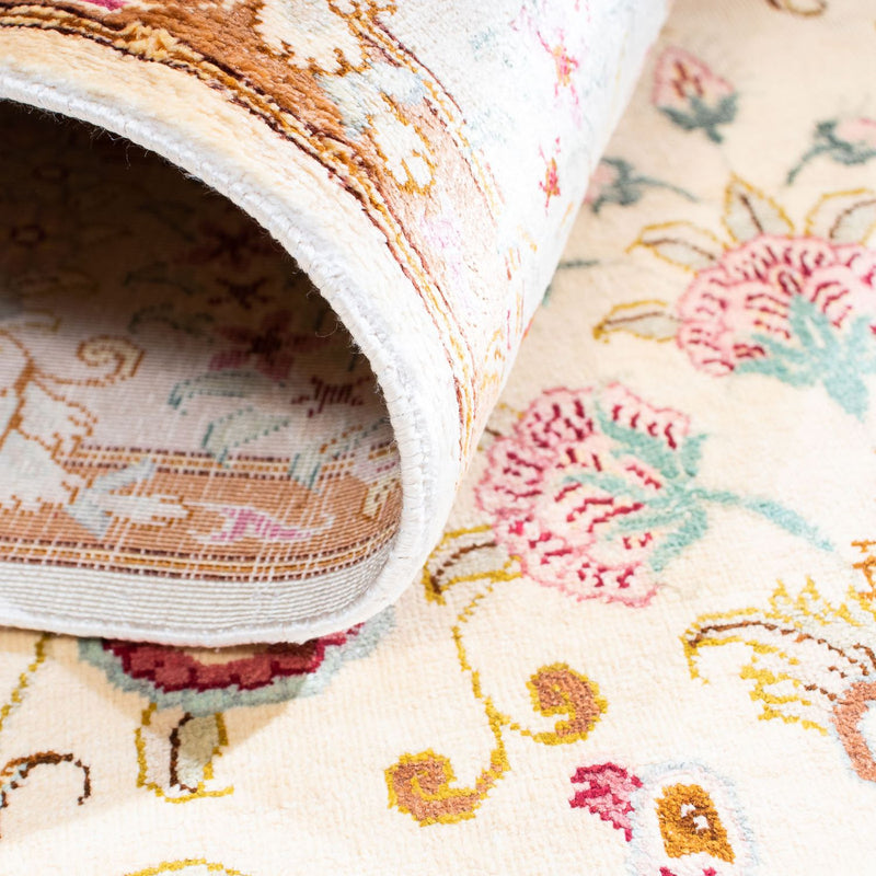 Perzisch tapijt - Ghom - 155 x 95 cm - beige