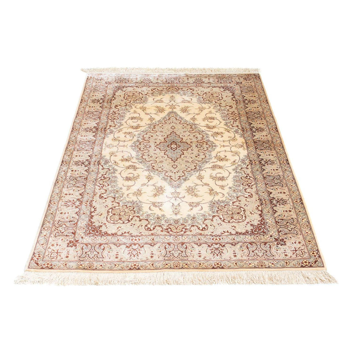 Perzisch tapijt - Ghom - 155 x 97 cm - beige