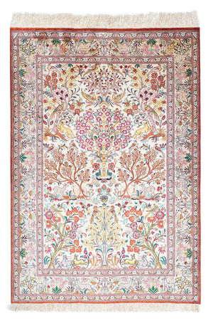 Perzisch tapijt - Ghom - 148 x 100 cm - beige