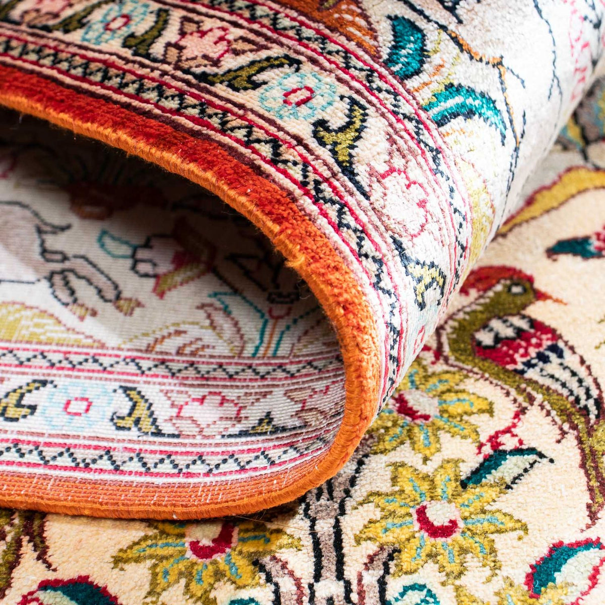 Perzisch tapijt - Ghom - 148 x 100 cm - beige