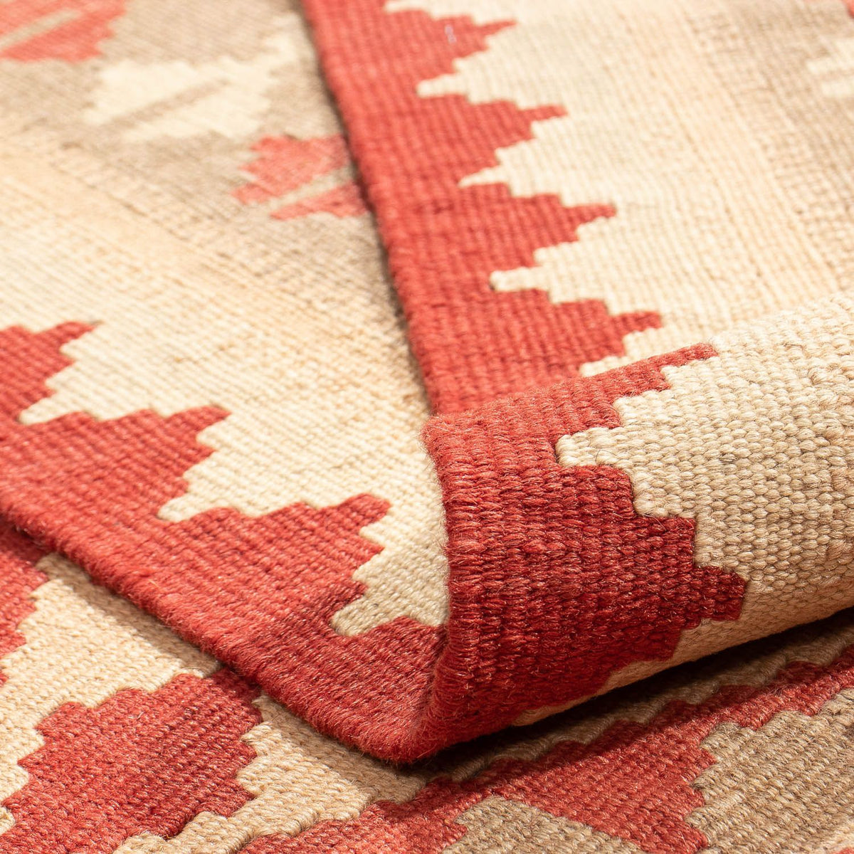 Kelim tapijt - Oosters - 198 x 146 cm - donkerrood