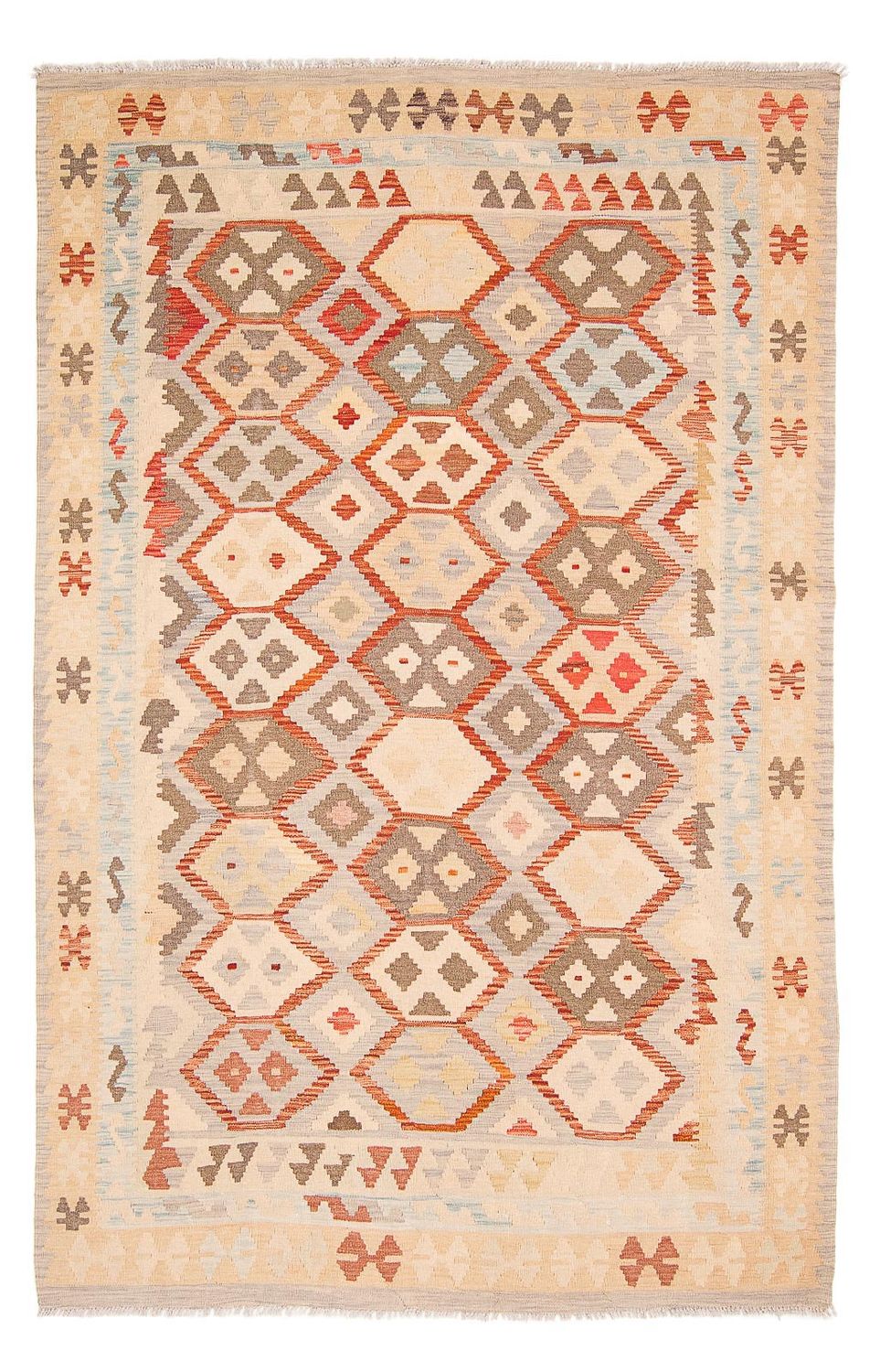 Kelim tapijt - Splash - 285 x 198 cm - beige