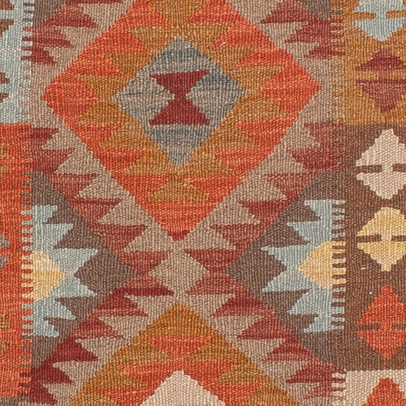 Loper Kelim tapijt - Splash - 296 x 76 cm - licht rood