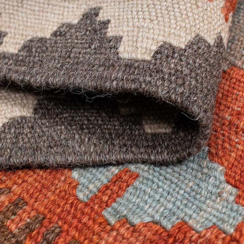 Loper Kelim tapijt - Splash - 296 x 76 cm - licht rood