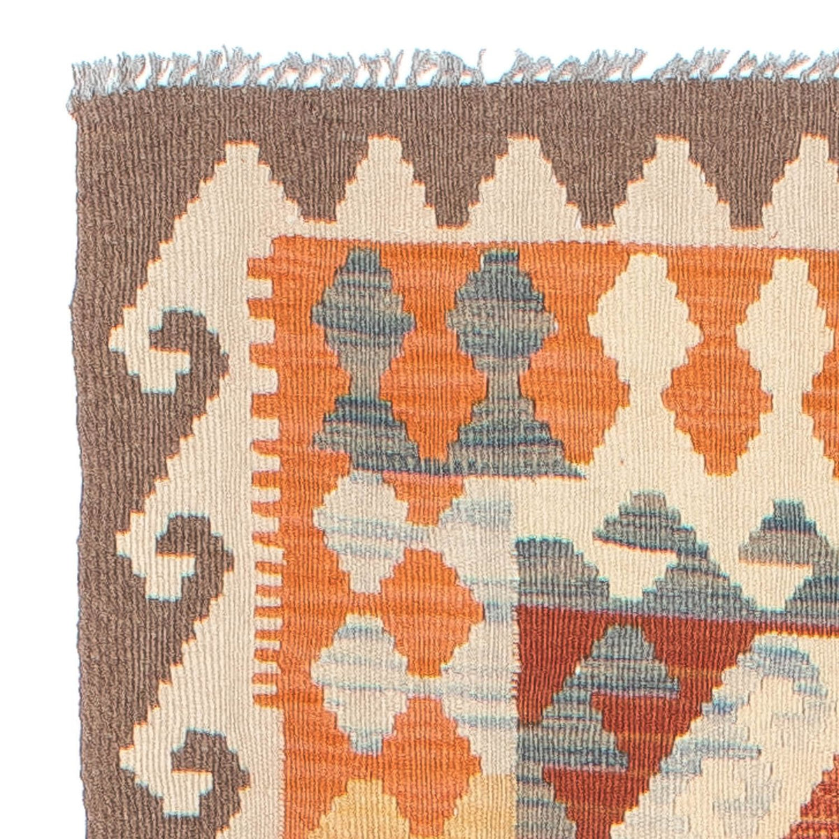 Loper Kelim tapijt - Splash - 298 x 78 cm - veelkleurig