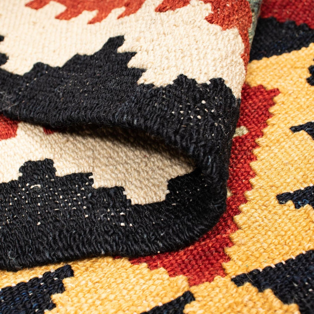 Kelim tapijt - Splash - 214 x 153 cm - veelkleurig