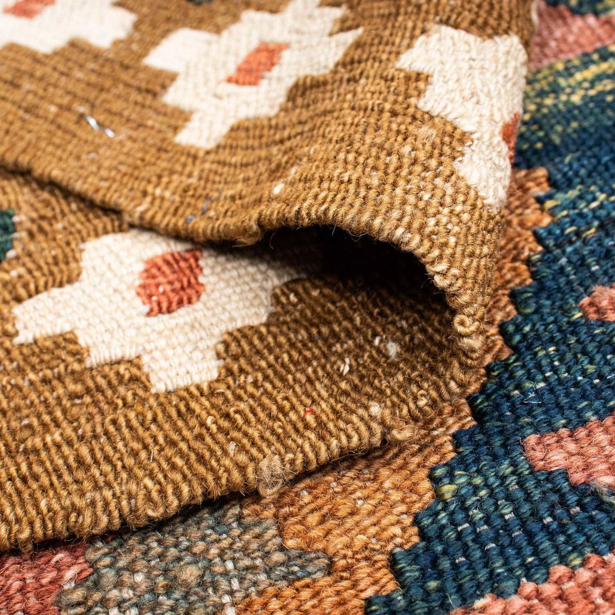 Loper Kelim tapijt - Oosters - 200 x 101 cm - lichtbruin