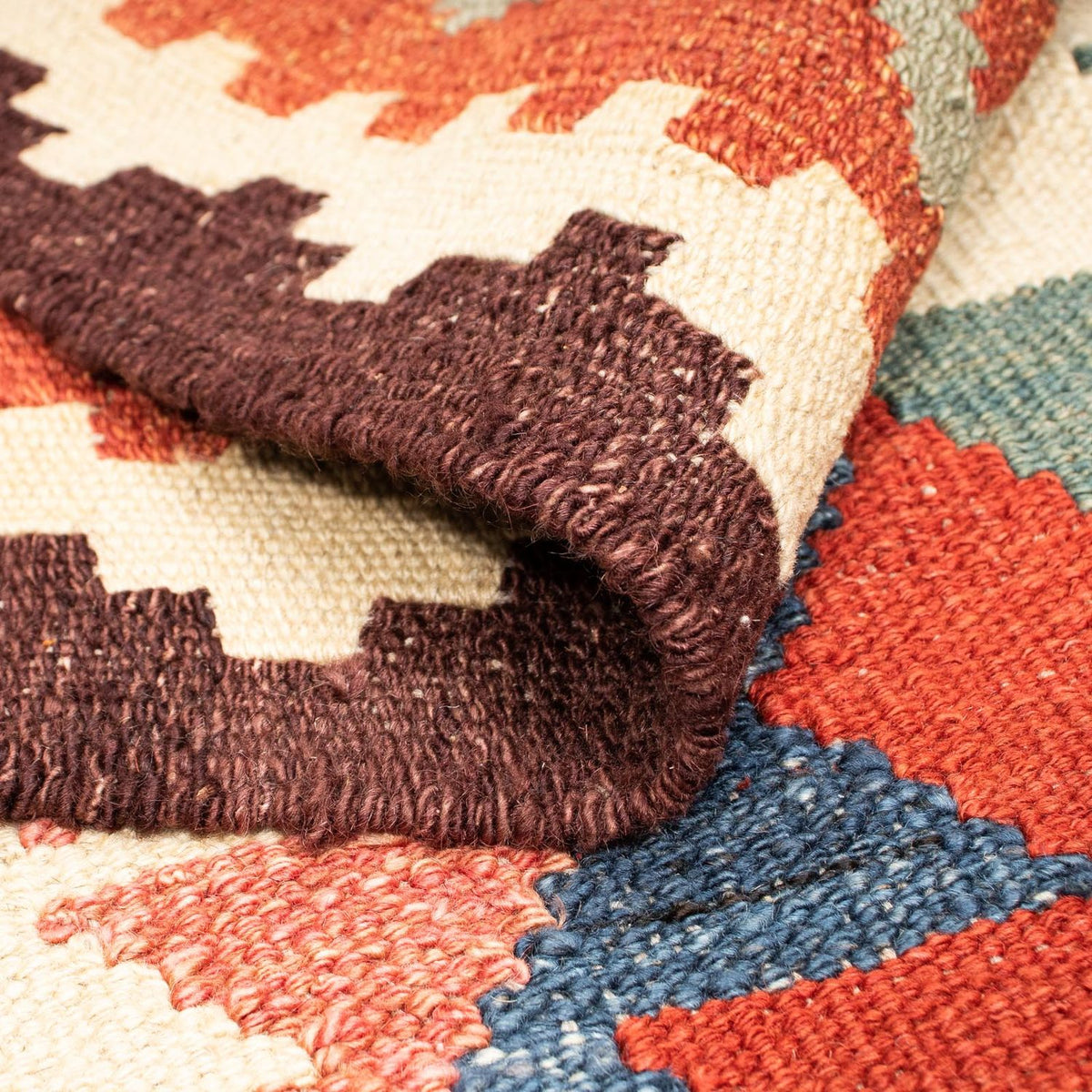 Kelim tapijt - Splash - 207 x 155 cm - veelkleurig