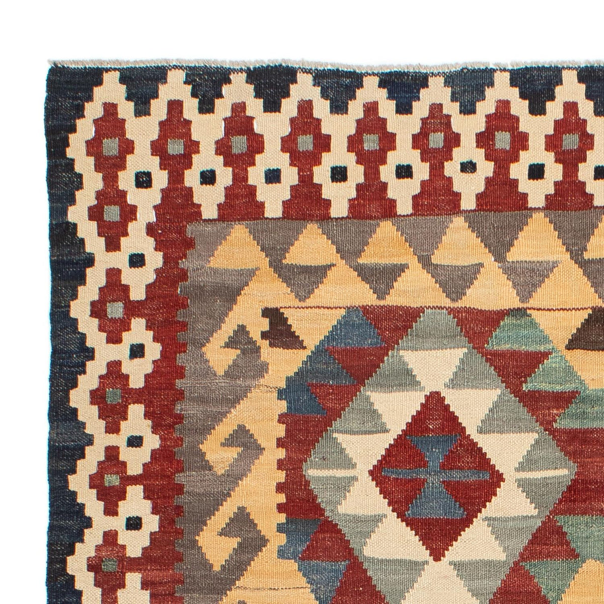 Kelim tapijt - Splash - 203 x 153 cm - veelkleurig