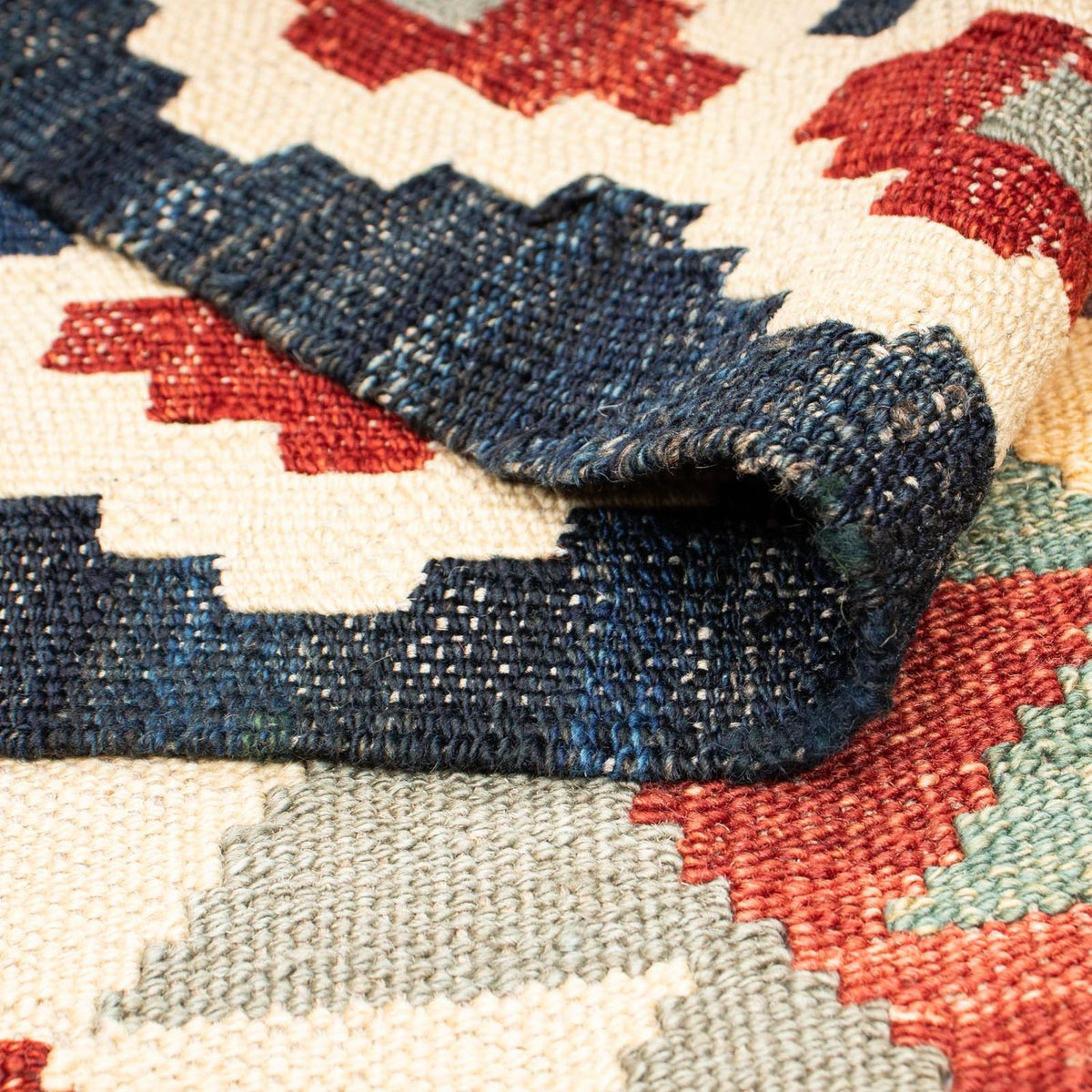 Kelim tapijt - Splash - 203 x 153 cm - veelkleurig