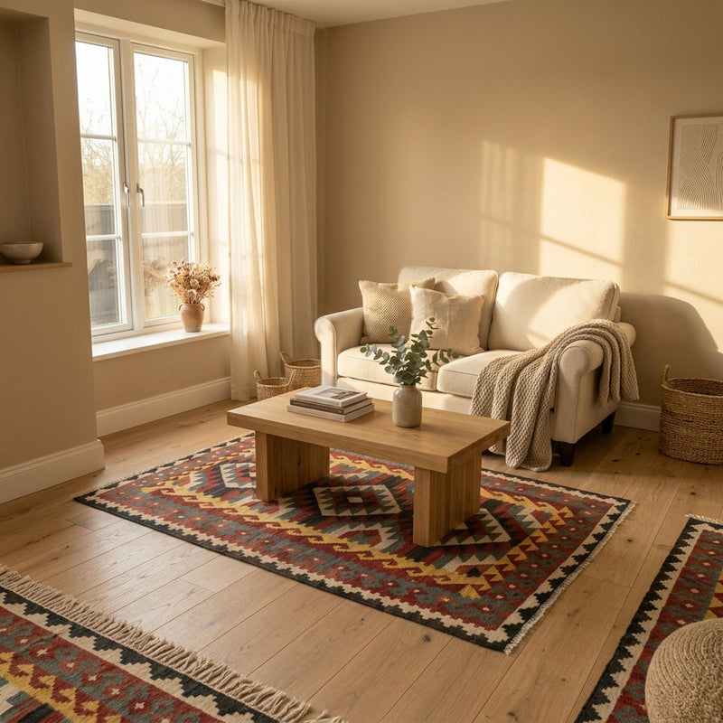 Kilim Maimana Tapijt 260x137cm - Wollen tapijt