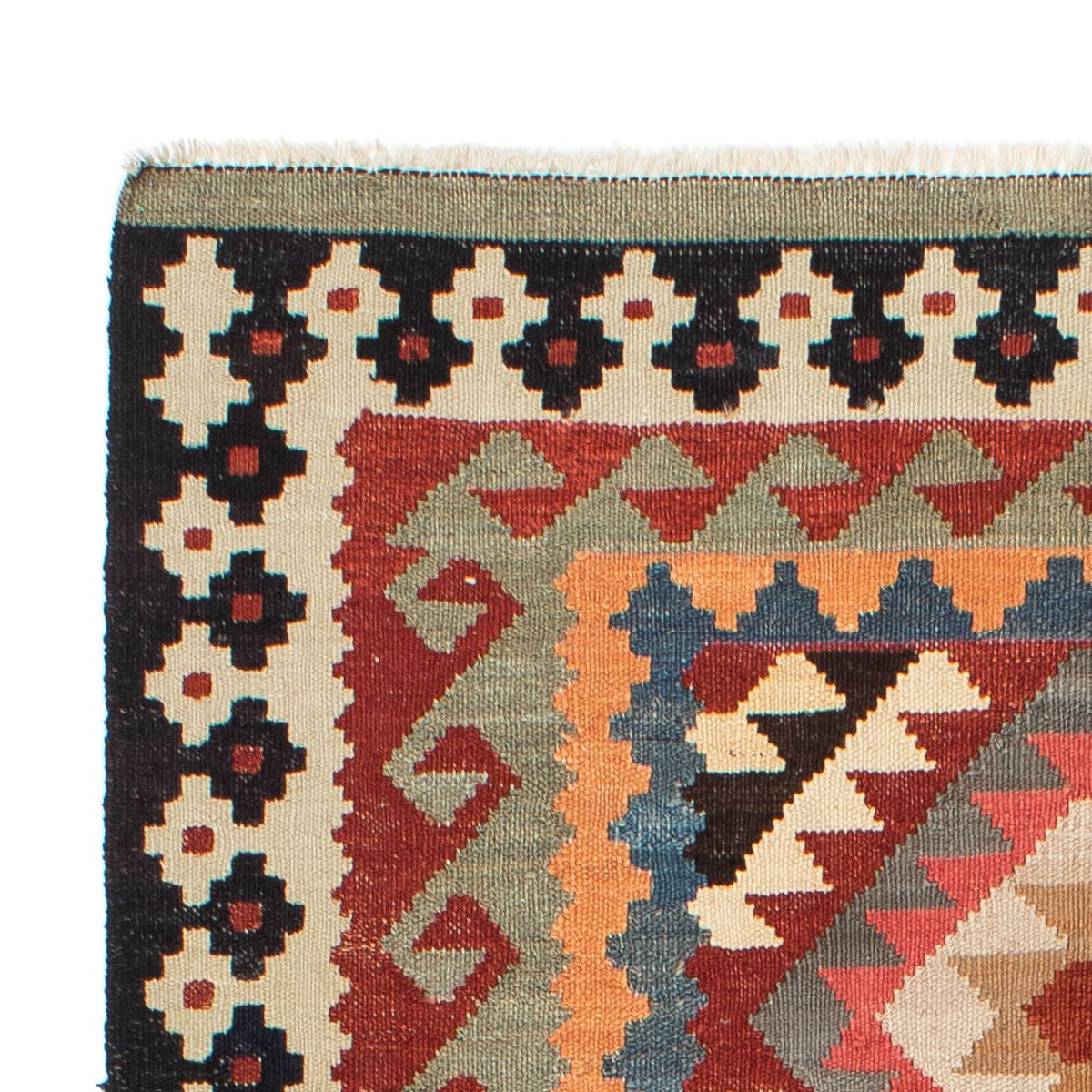 Kelim tapijt - Splash - 206 x 123 cm - veelkleurig