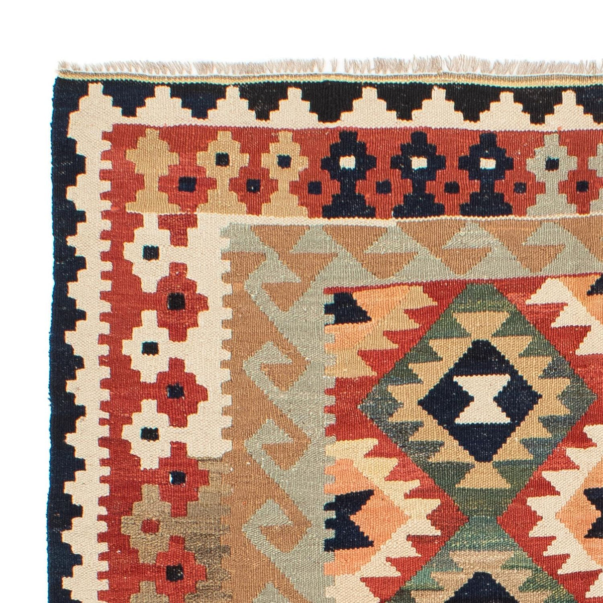 Kelim tapijt - Splash - 189 x 152 cm - veelkleurig