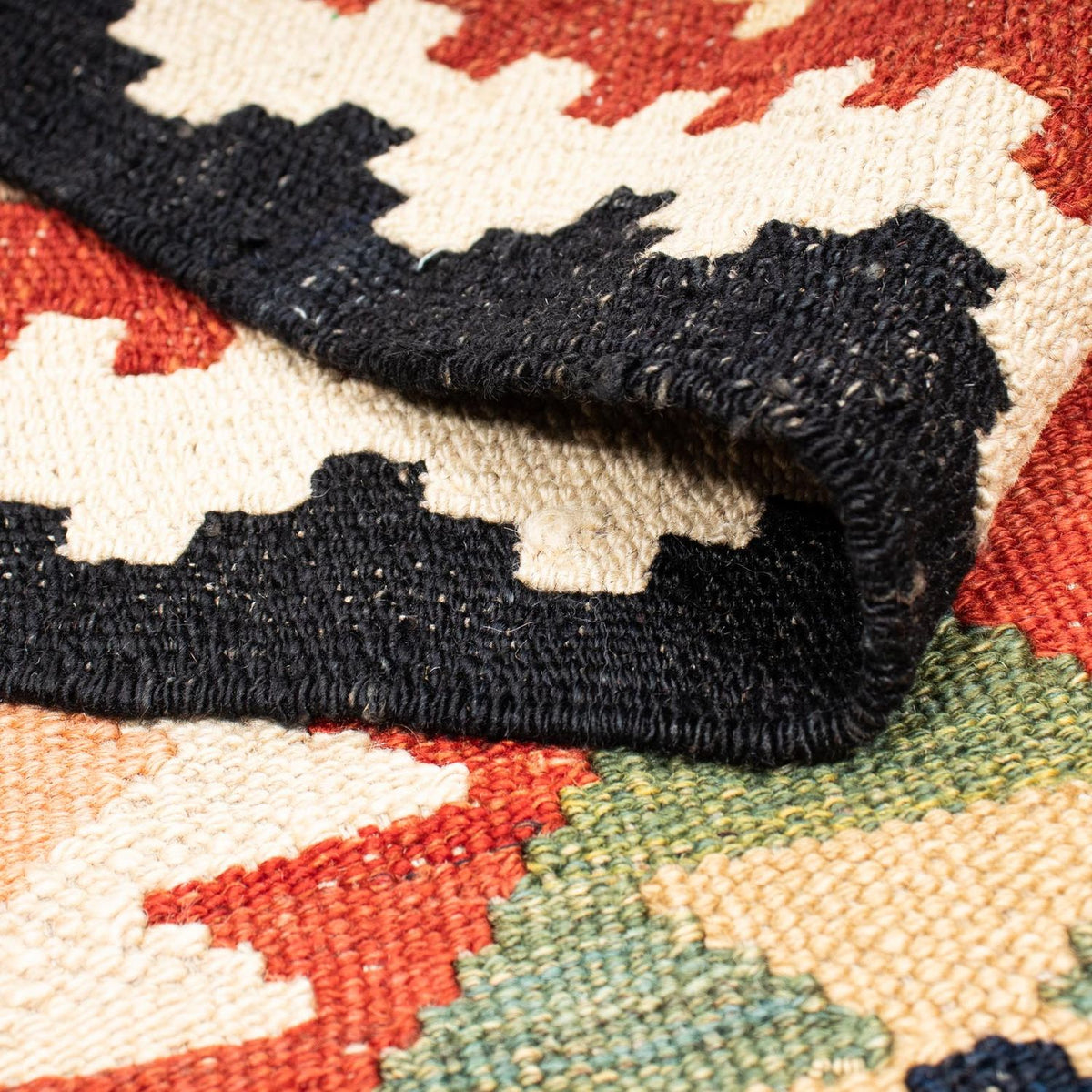 Kelim tapijt - Splash - 189 x 152 cm - veelkleurig