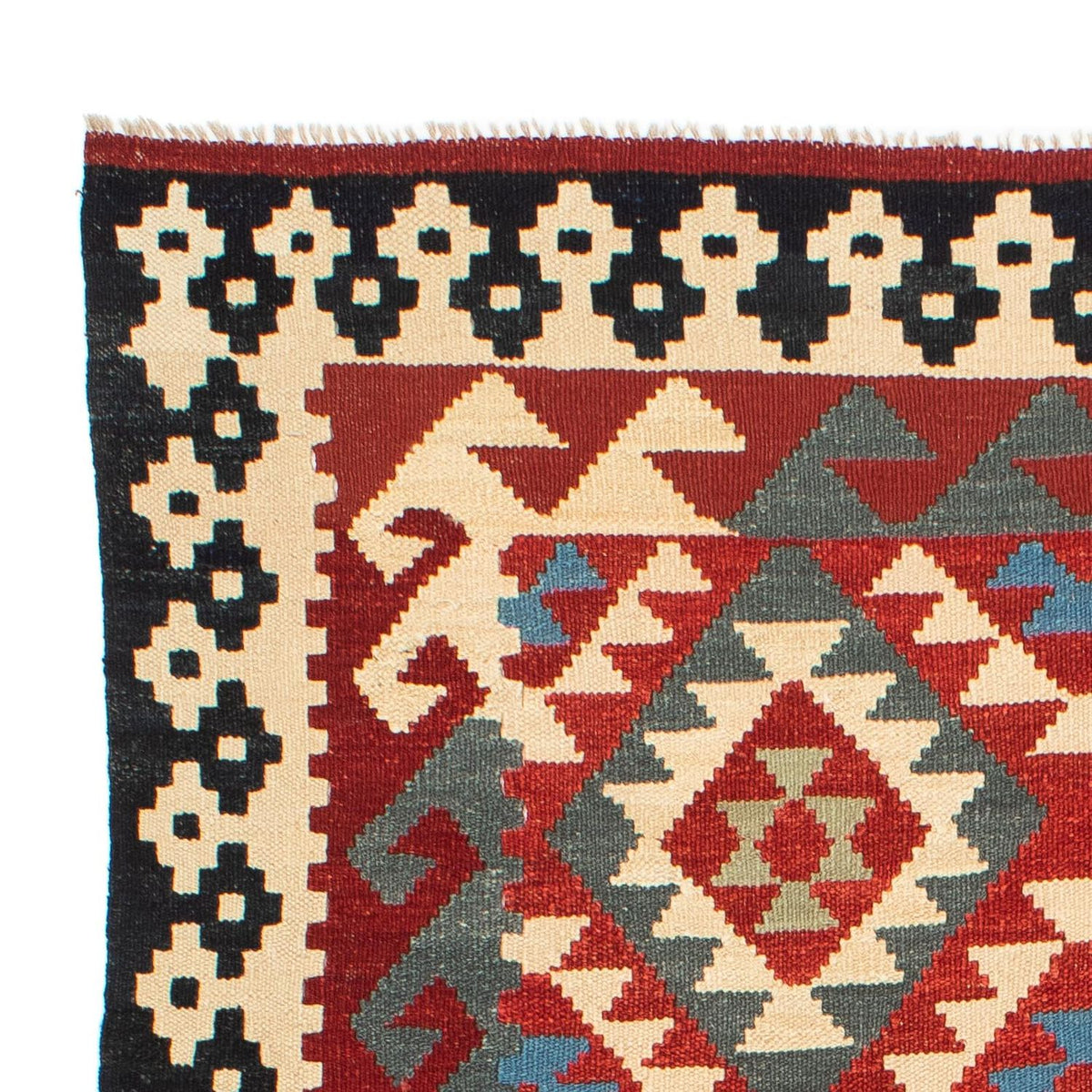 Kelim tapijt - Splash - 199 x 163 cm - veelkleurig