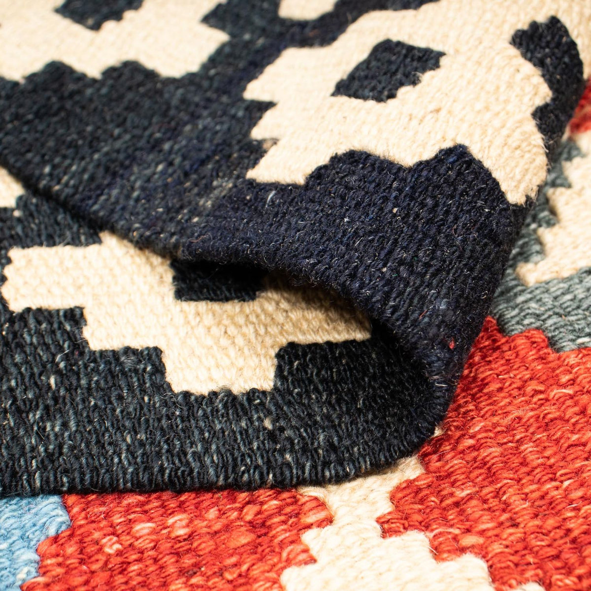 Kelim tapijt - Splash - 199 x 163 cm - veelkleurig