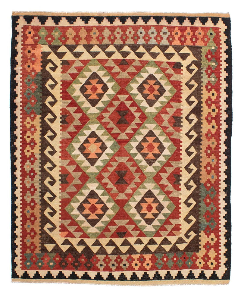 Kelim tapijt - Splash - 183 x 155 cm - veelkleurig