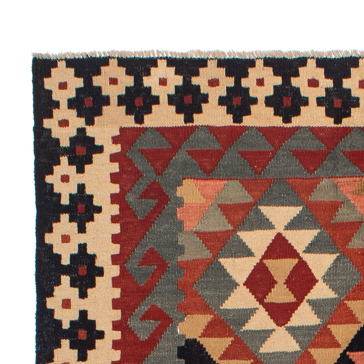 Kelim tapijt - Splash - 207 x 146 cm - veelkleurig