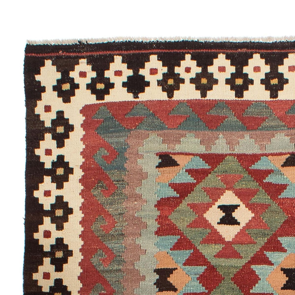 Kelim tapijt - Splash - 207 x 150 cm - veelkleurig