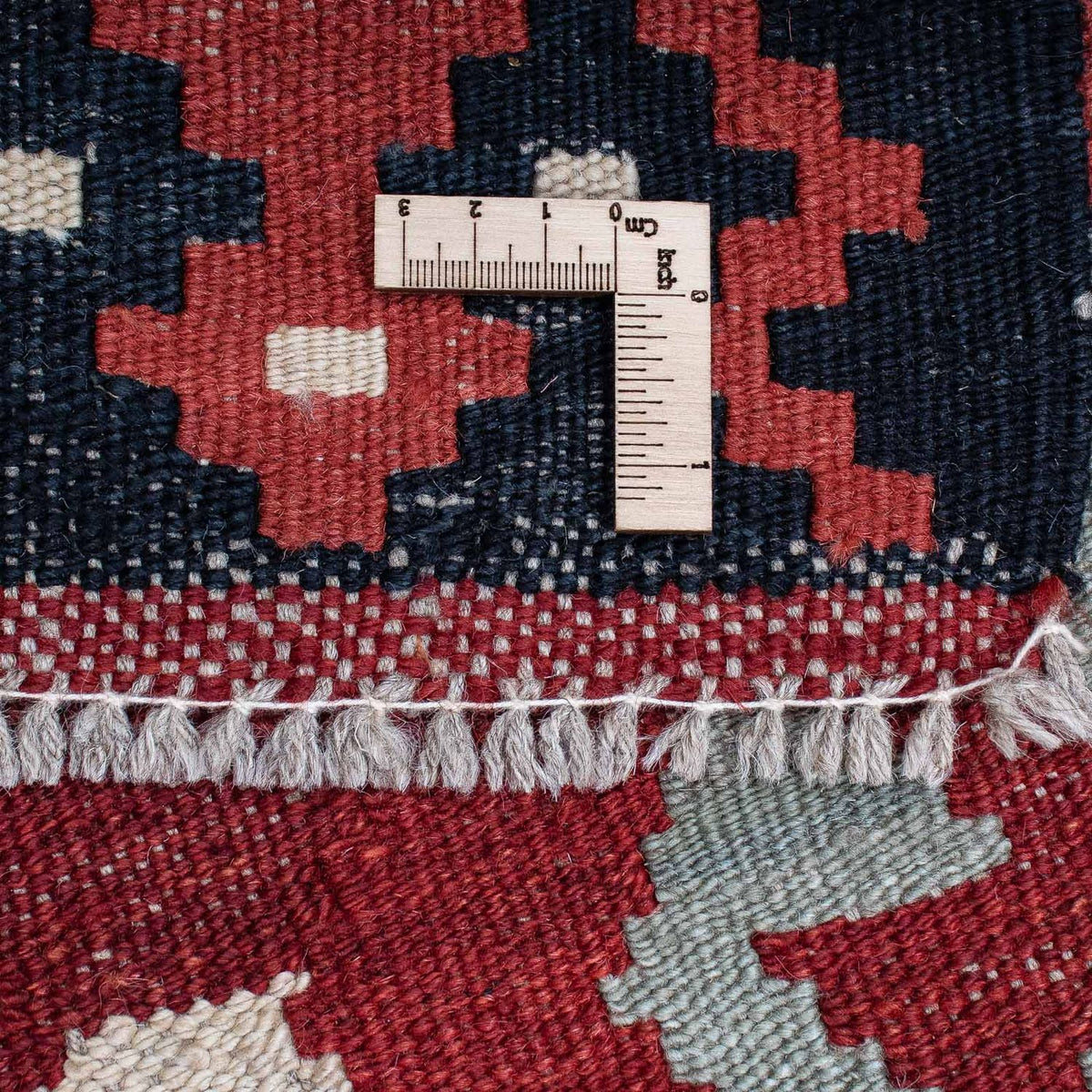 Loper Kelim tapijt - Splash - 285 x 87 cm - licht rood