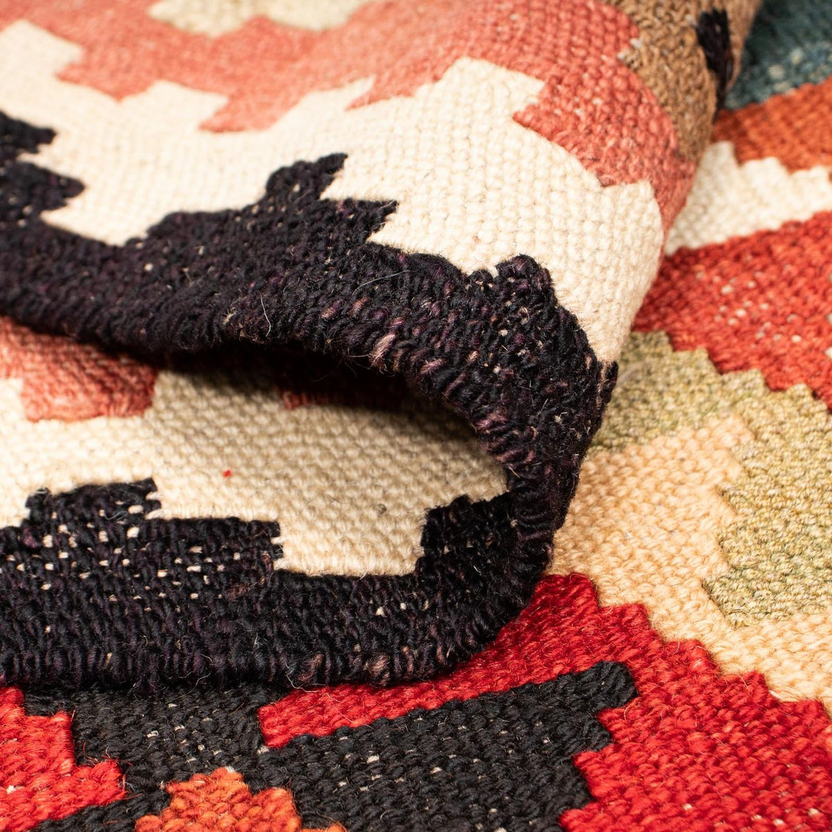 Kelim tapijt - Splash - 201 x 150 cm - veelkleurig