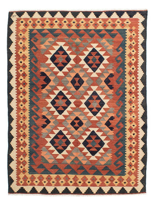 Kelim tapijt - Splash - 205 x 158 cm - veelkleurig