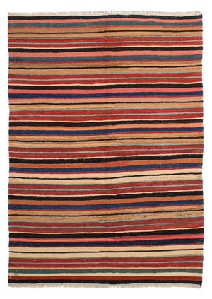 Kelim tapijt - Splash - 204 x 145 cm - veelkleurig