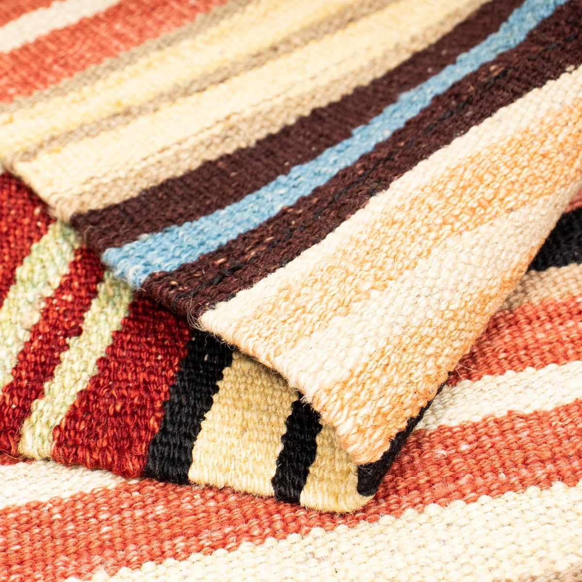 Kelim tapijt - Splash - 199 x 156 cm - veelkleurig