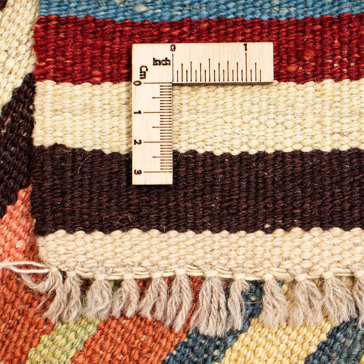 Kelim tapijt - Splash - 199 x 156 cm - veelkleurig