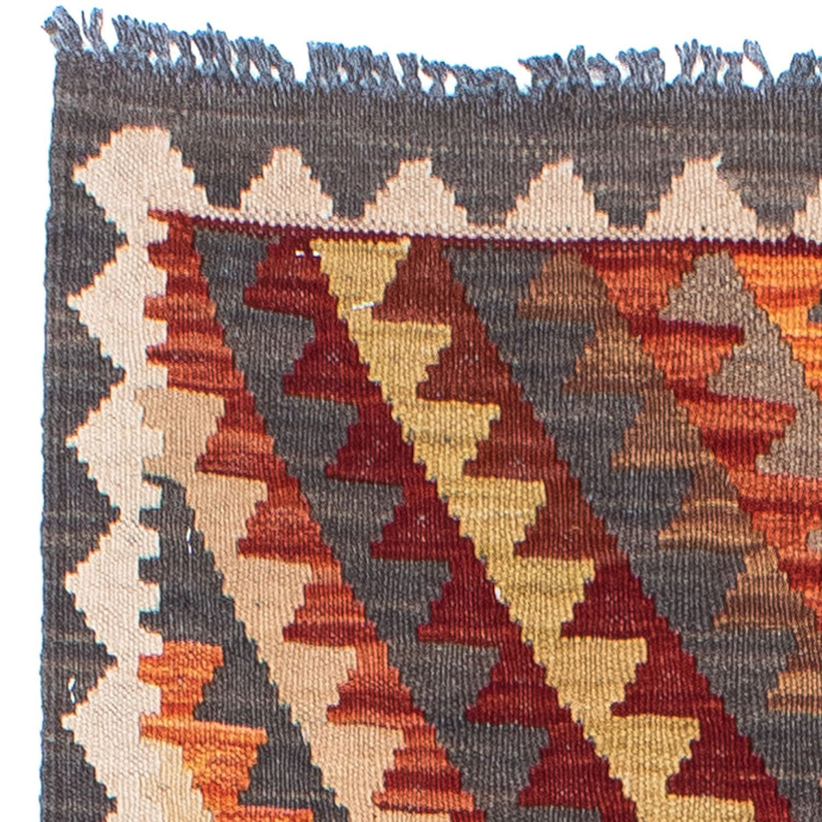 Loper Kelim tapijt - Oosters - 191 x 80 cm - grijs