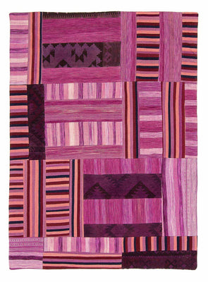Patchwork tapijt - 298 x 155 cm - paars