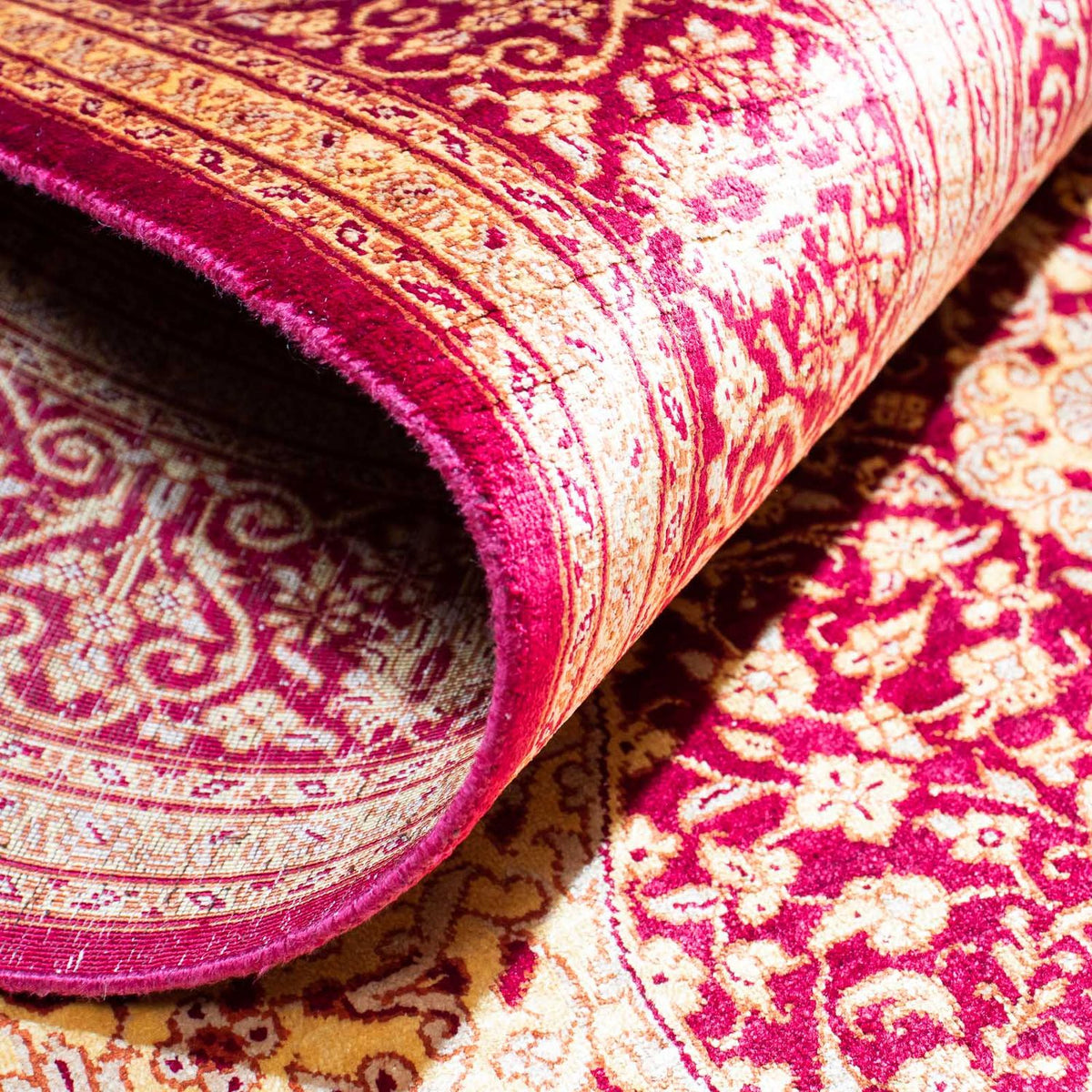 Perzisch tapijt - Ghom - 147 x 102 cm - donkerrood