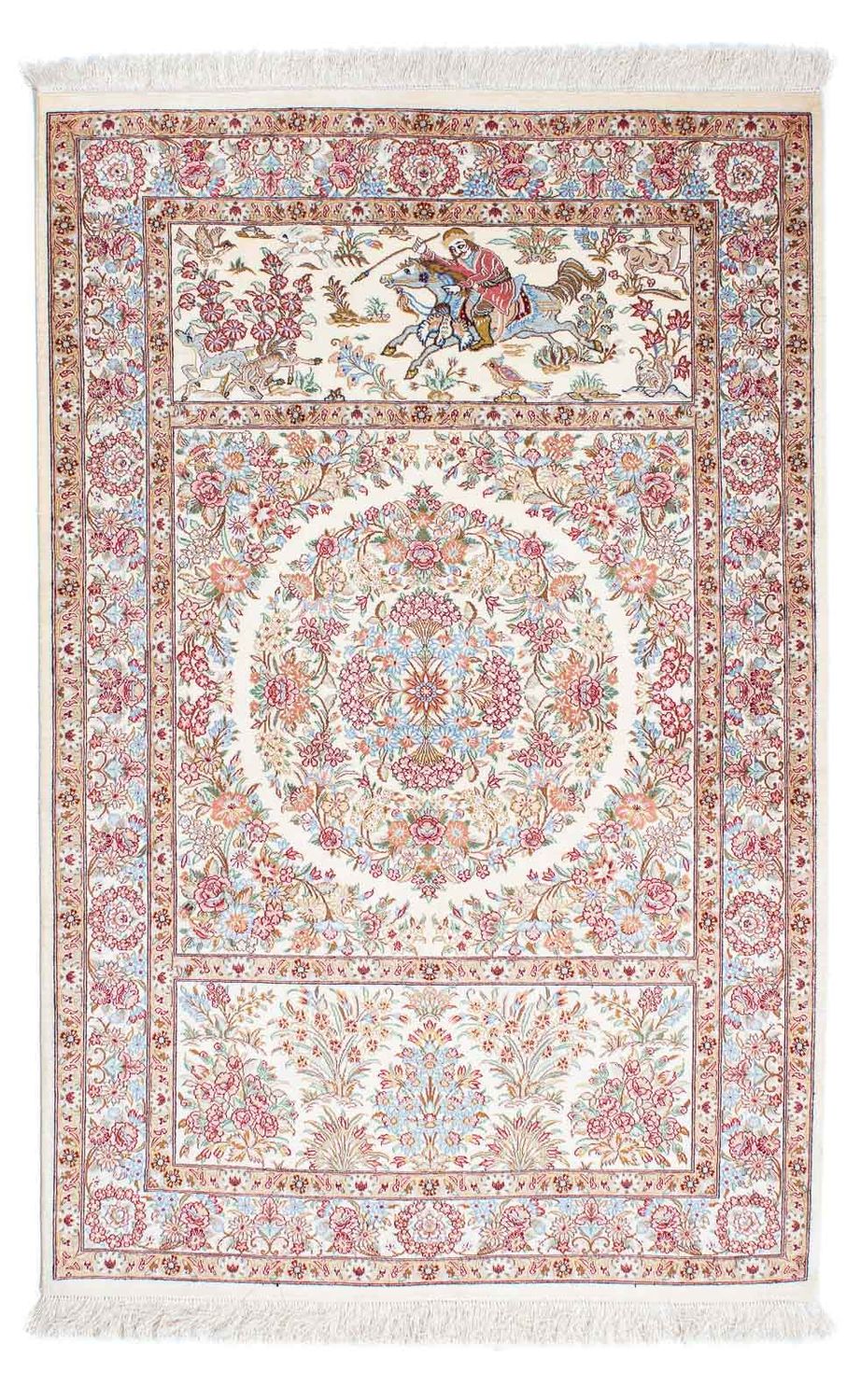 Perzisch tapijt - Ghom - 157 x 100 cm - beige