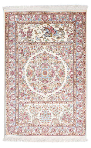 Perzisch tapijt - Ghom - 157 x 100 cm - beige
