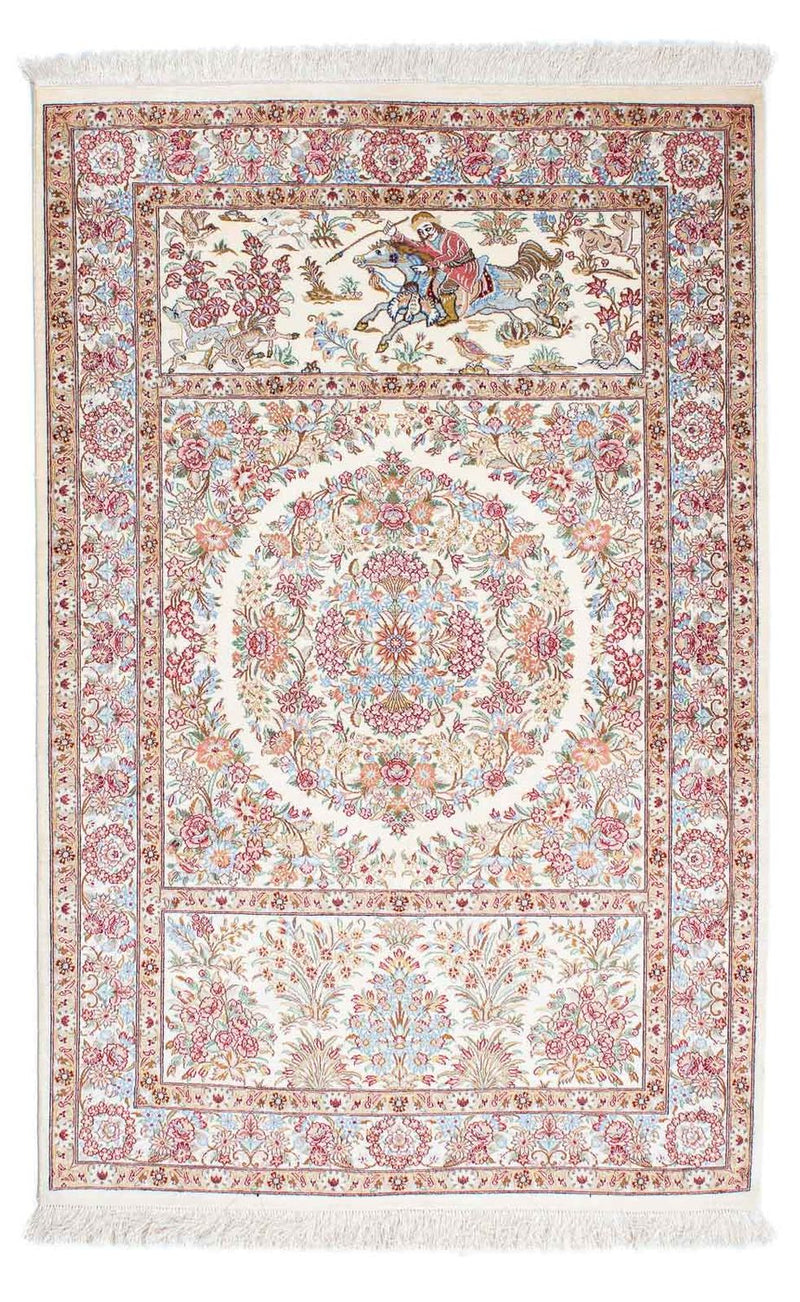 Perzisch tapijt - Ghom - 157 x 100 cm - beige