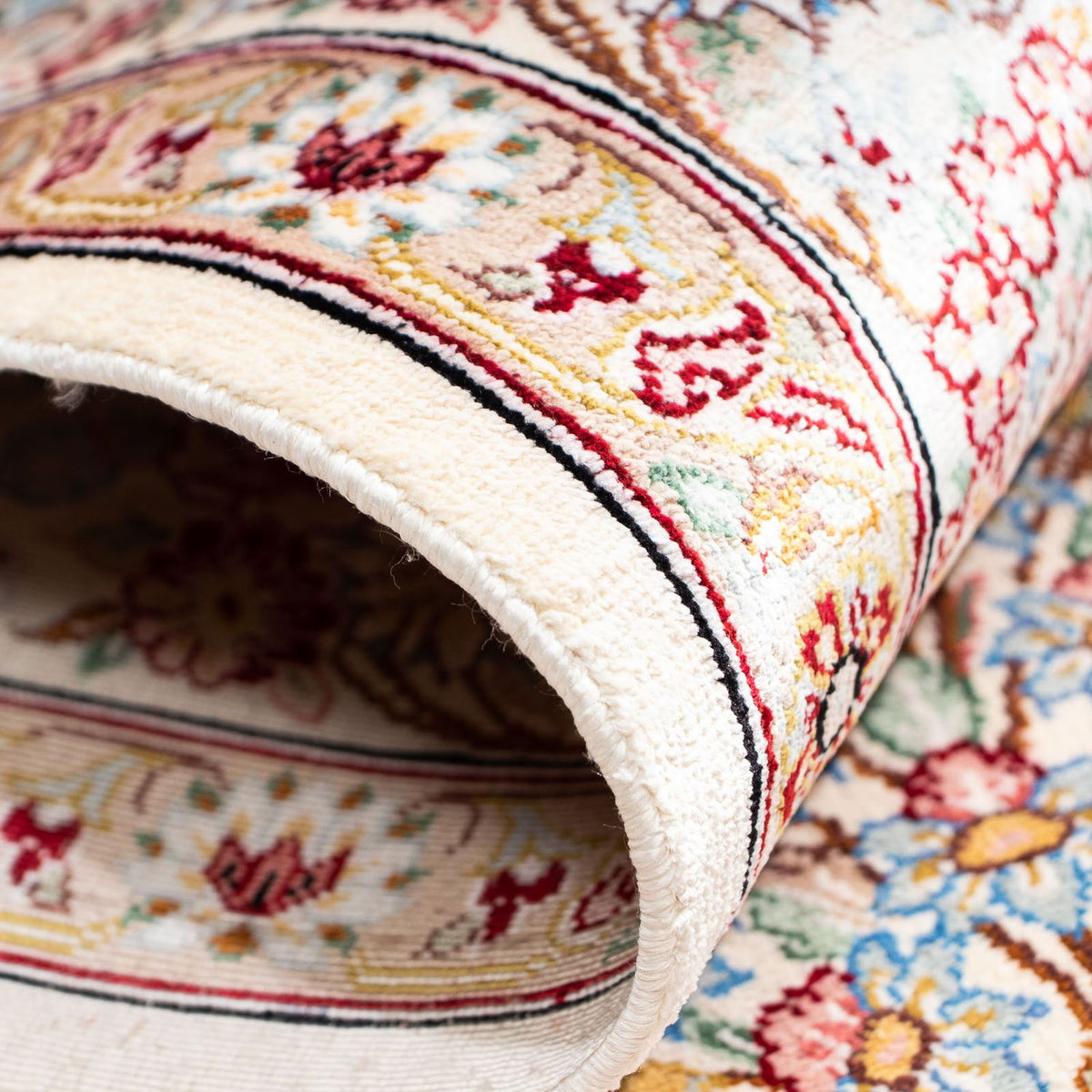 Perzisch tapijt - Ghom - 157 x 100 cm - beige