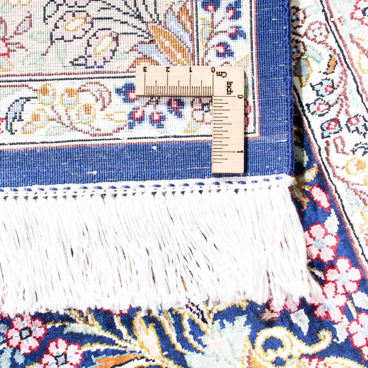 Perzisch tapijt - Ghom - 119 x 82 cm - donkerblauw