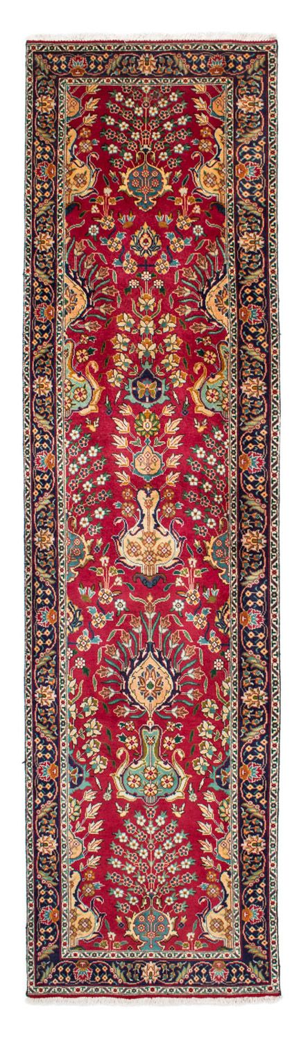 Loper Perzisch tapijt - Tabriz - 400 x 105 cm - rood
