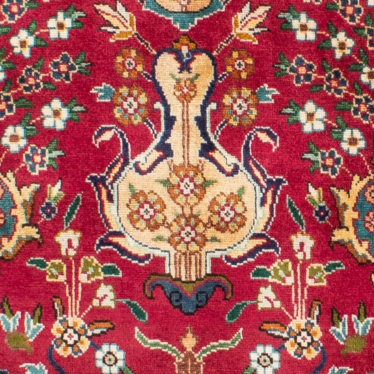 Loper Perzisch tapijt - Tabriz - 400 x 105 cm - rood
