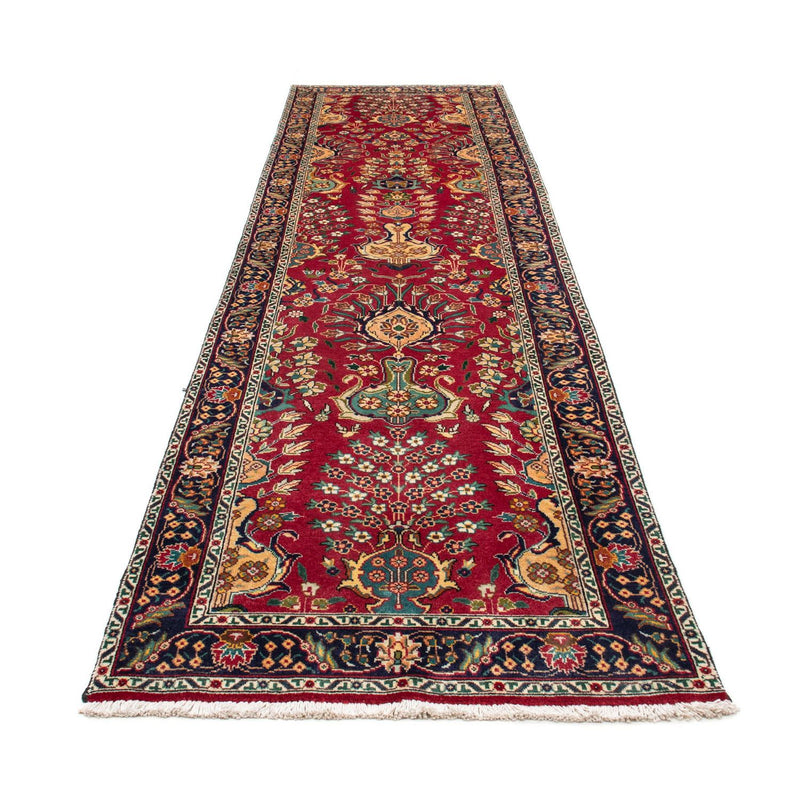 Loper Perzisch tapijt - Tabriz - 400 x 105 cm - rood