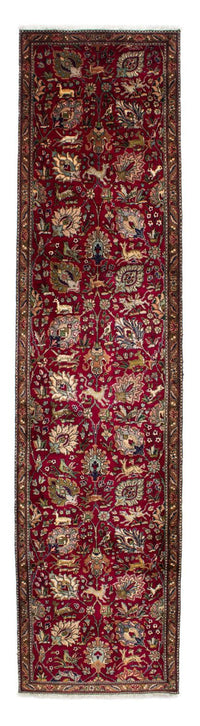 Loper Perzisch tapijt - Tabriz - 385 x 90 cm - donkerrood